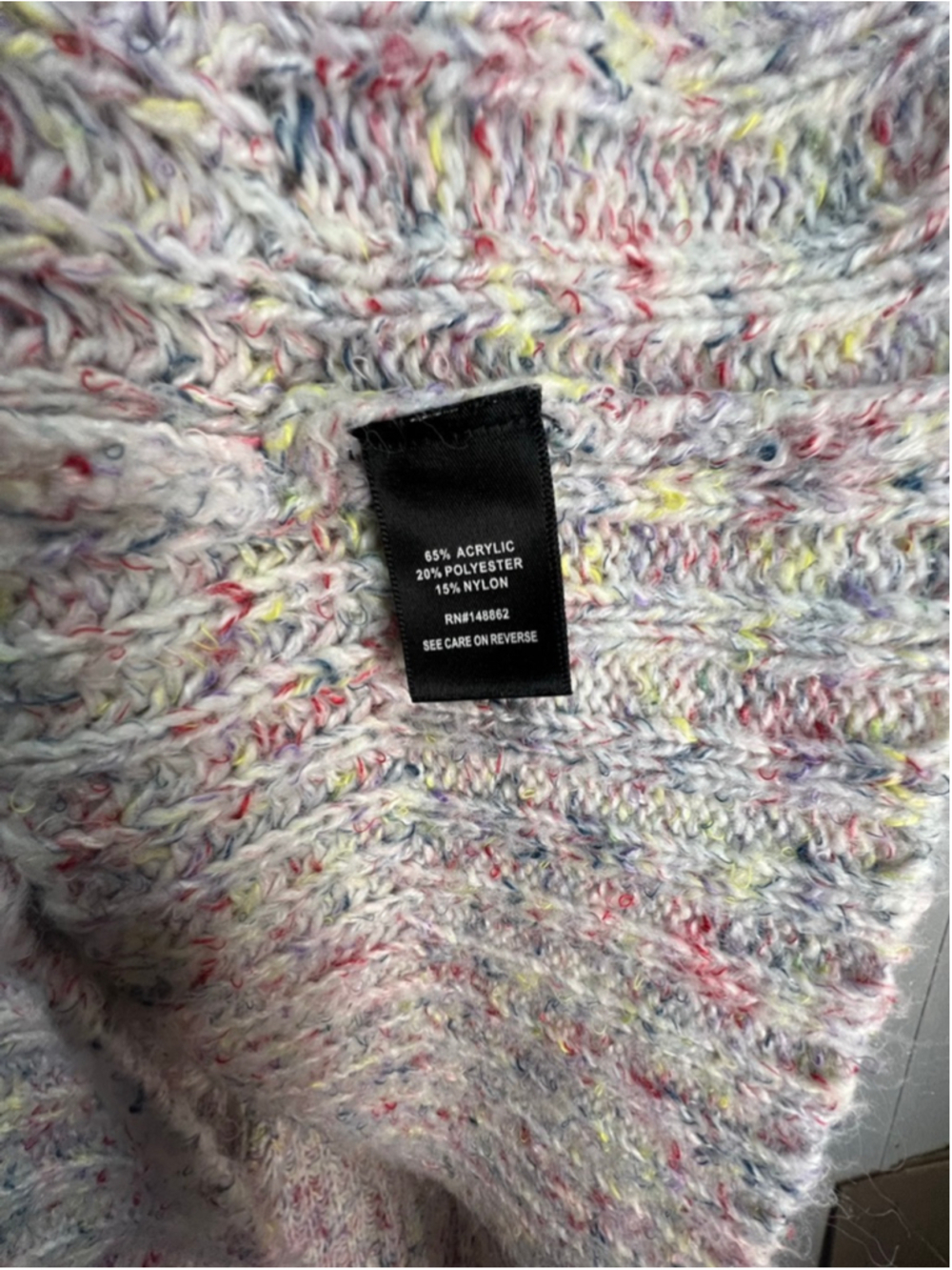 Torrid Multicolor Confetti Knit Button Front Long Sleeve Cardigan Sweater - Picture 5 of 5